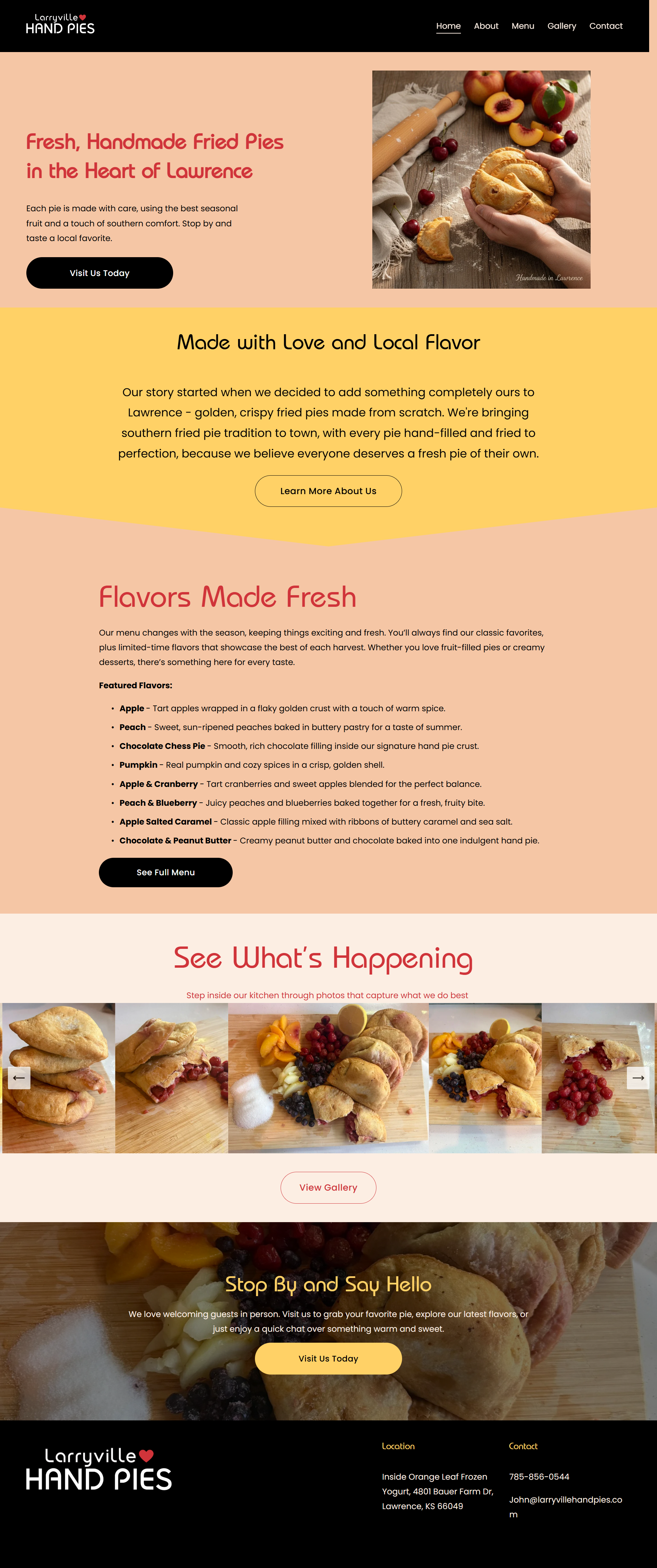 Bakery website design